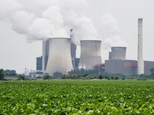 Kohle Kraftwerk am Tag. Weisweiler, Deutschland